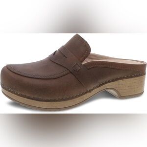 DANSKO Women's Bel Mule Loafers in Brown Oiled Color Size EU 40